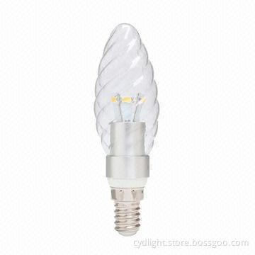 Twisted C37 Dimmable LED Bulb, E14 with 2,700-6,500K Color Temperature